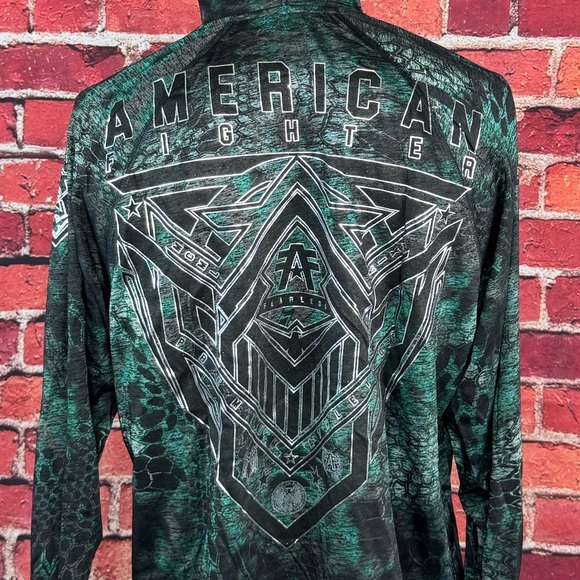 American Fighter Men's Graphic Long Sleeve Hooded T-Shirt - Size: 2XL- NWT - Picture 10 of 12